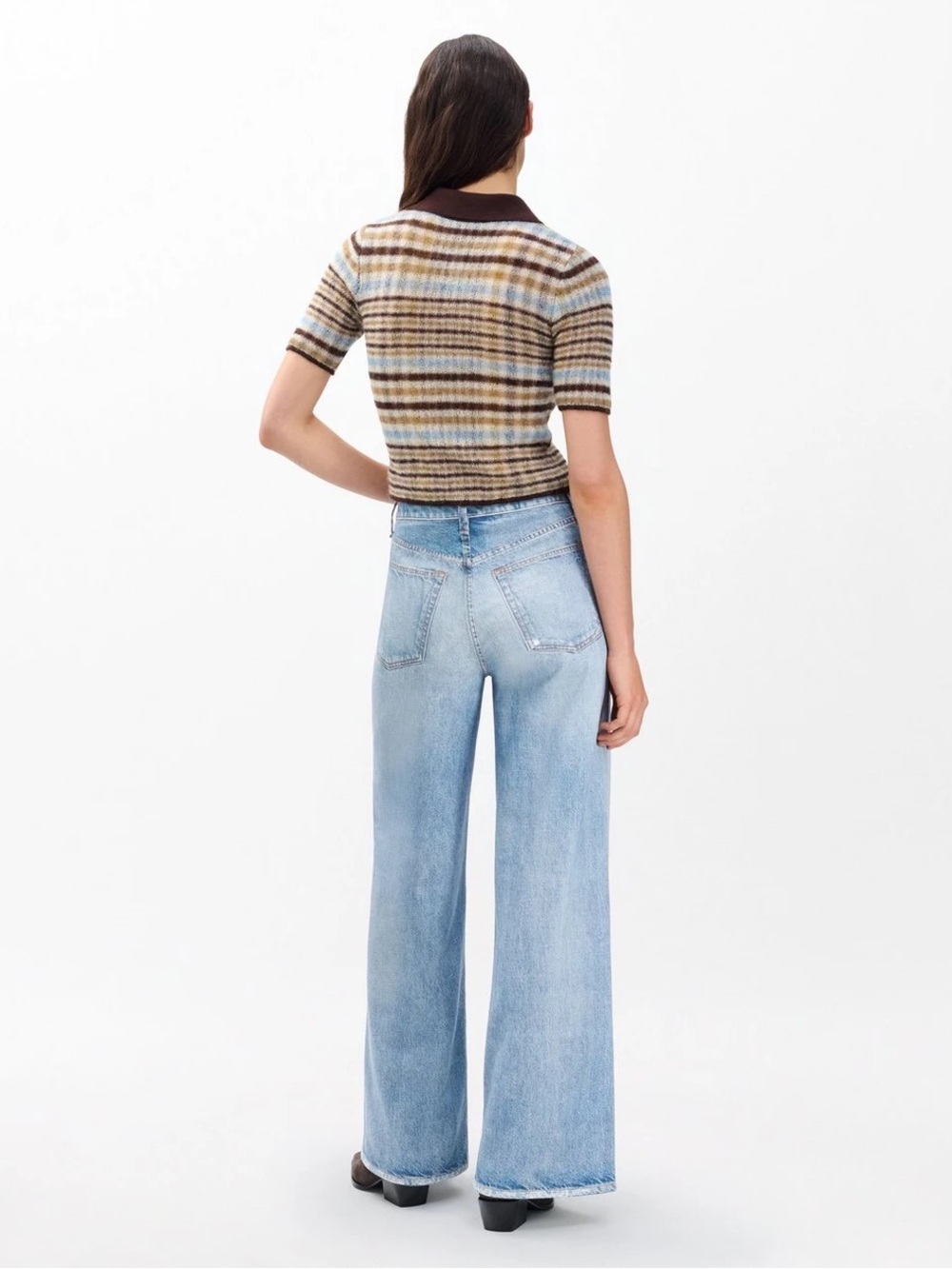 rag & bone Miramar Sofie Wide Leg Pants Cotton Terry - Picture 4 of 11